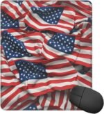 Square mouse pad with non slip rubber base usa flag mouse mat with sti.jpg