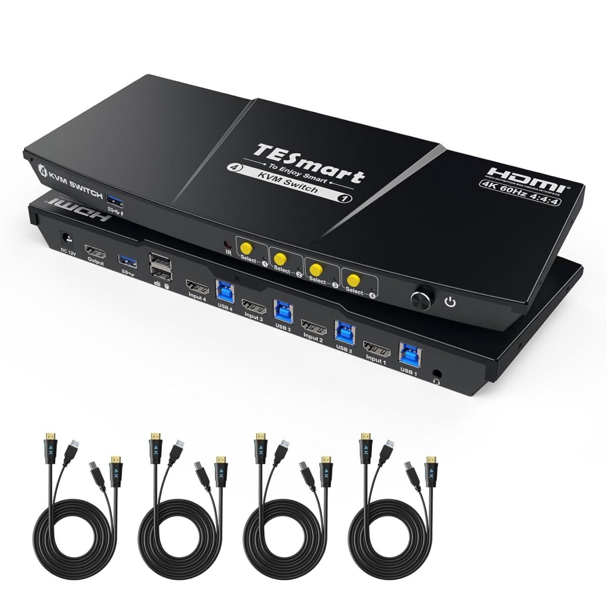 Tesmart usb 3.0 hdmi kvm switch 1 monitor 4 computers 4k@60hz lr aud.jpg
