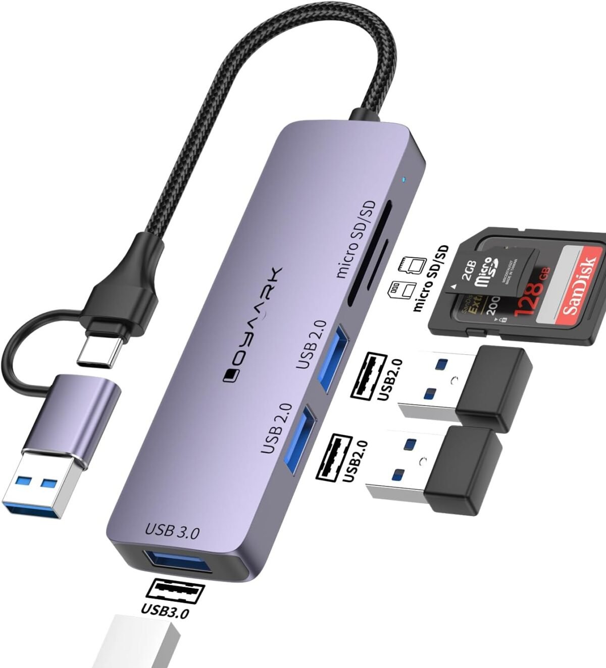 Usb c hub with sdtf card reader 3 usb ports usb 3.0 usb 2.0 co.jpg