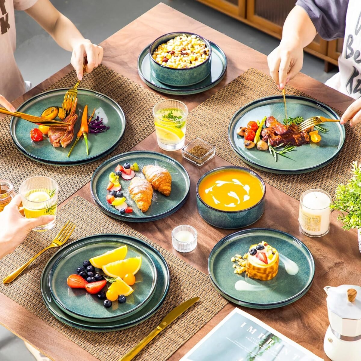1754016613 vancasso starry plates and bowls sets12 pieces green dinnerware sets.jpg