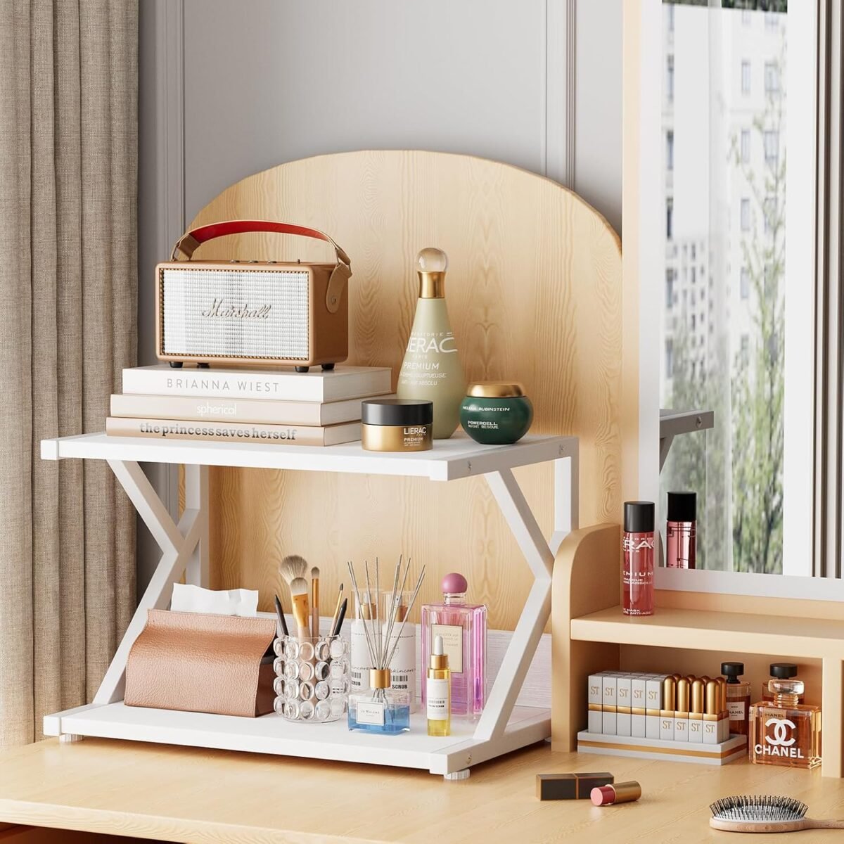 1754199705 aboxoo desktop printer stand with 2 tier wood storage shelvesunder de.jpg