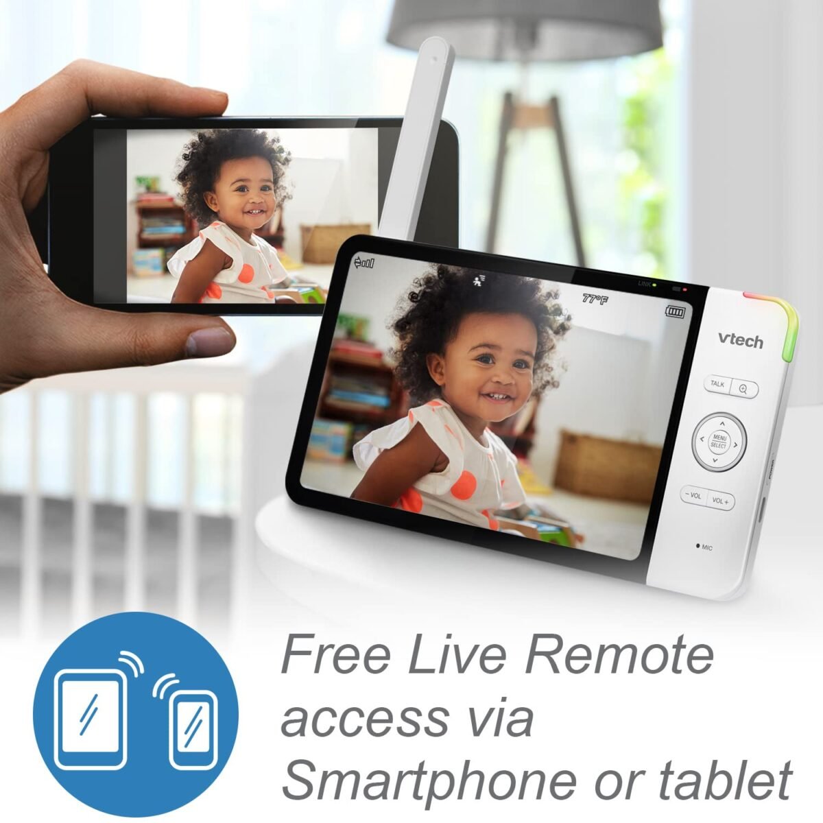 1754530423 vtech rm7764 2hd smart wifi 2 camera babymonitor 360° pantilt 10x z.jpg