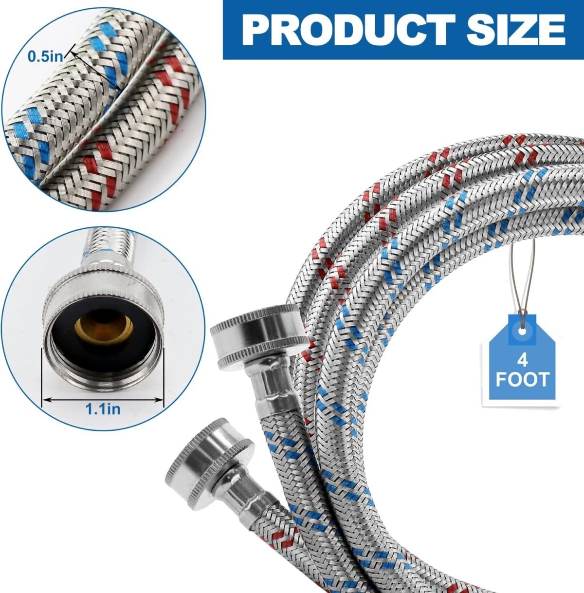 1754583614 washing machine hosesstainless steel washing machine hose 4ft 2 pack.jpg