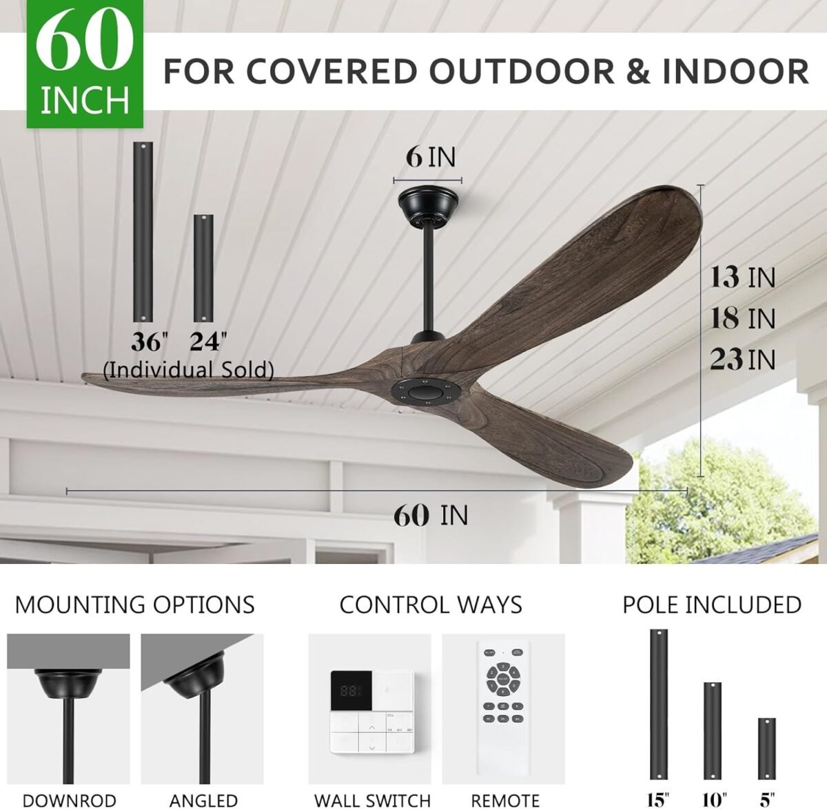1755125848 eliora 60 ceiling fans without lights wood ceiling fan no light with.jpg
