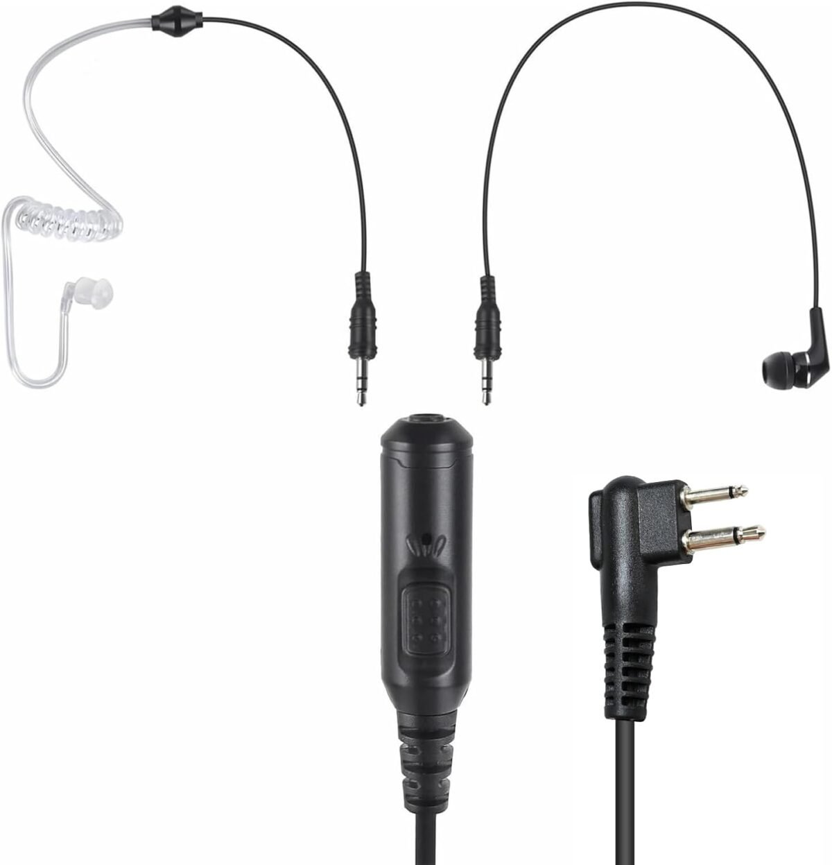 2 pin earpiece m1 ear piece headset ptt mic to 3.5mm aux audio earphon.jpg