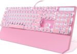 Camiysn typewriter style mechanical gaming keyboard pink retro punk g.jpg
