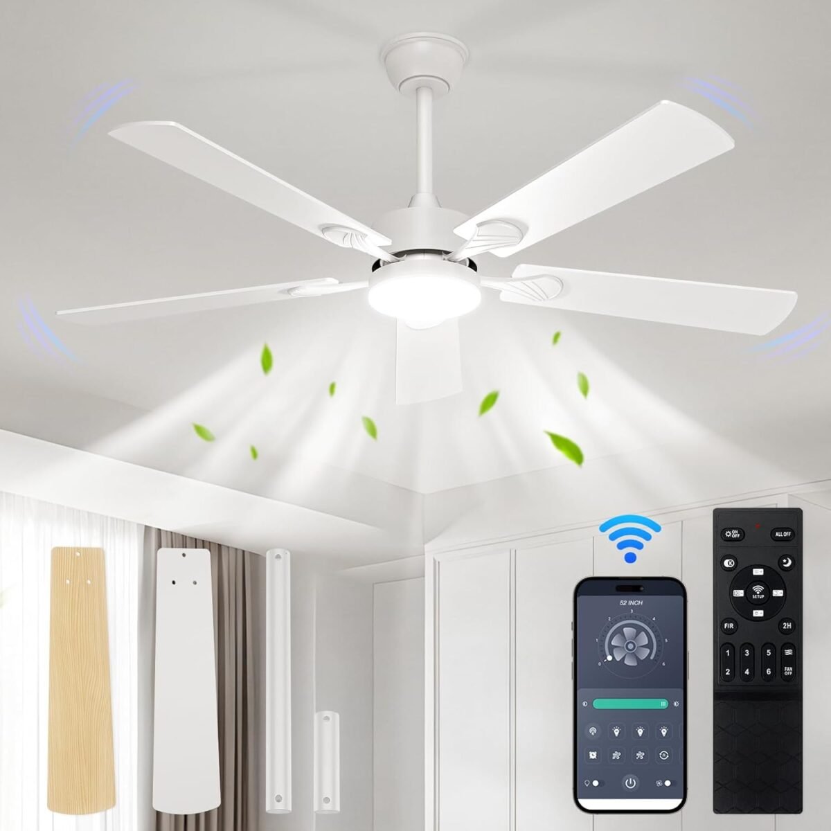Ceiling fans with lights52 inch ceiling fan with light and remoterev.jpg