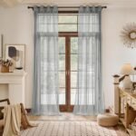 Foil stripe grey sheer curtains 108 inches length 2 panels with gromme.jpg