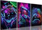 Game room decor posters set of 3 neon gaming accessories theme canva.jpg