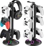 Gaming rgb headphone stand controller holder with 9 light modes and 2.jpg