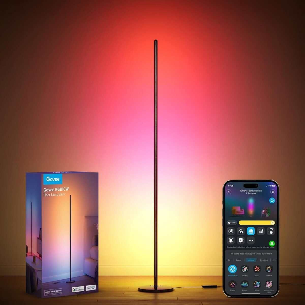 Govee rgbic floor lamp basic led corner lamp works with alexa 1000 l.jpg