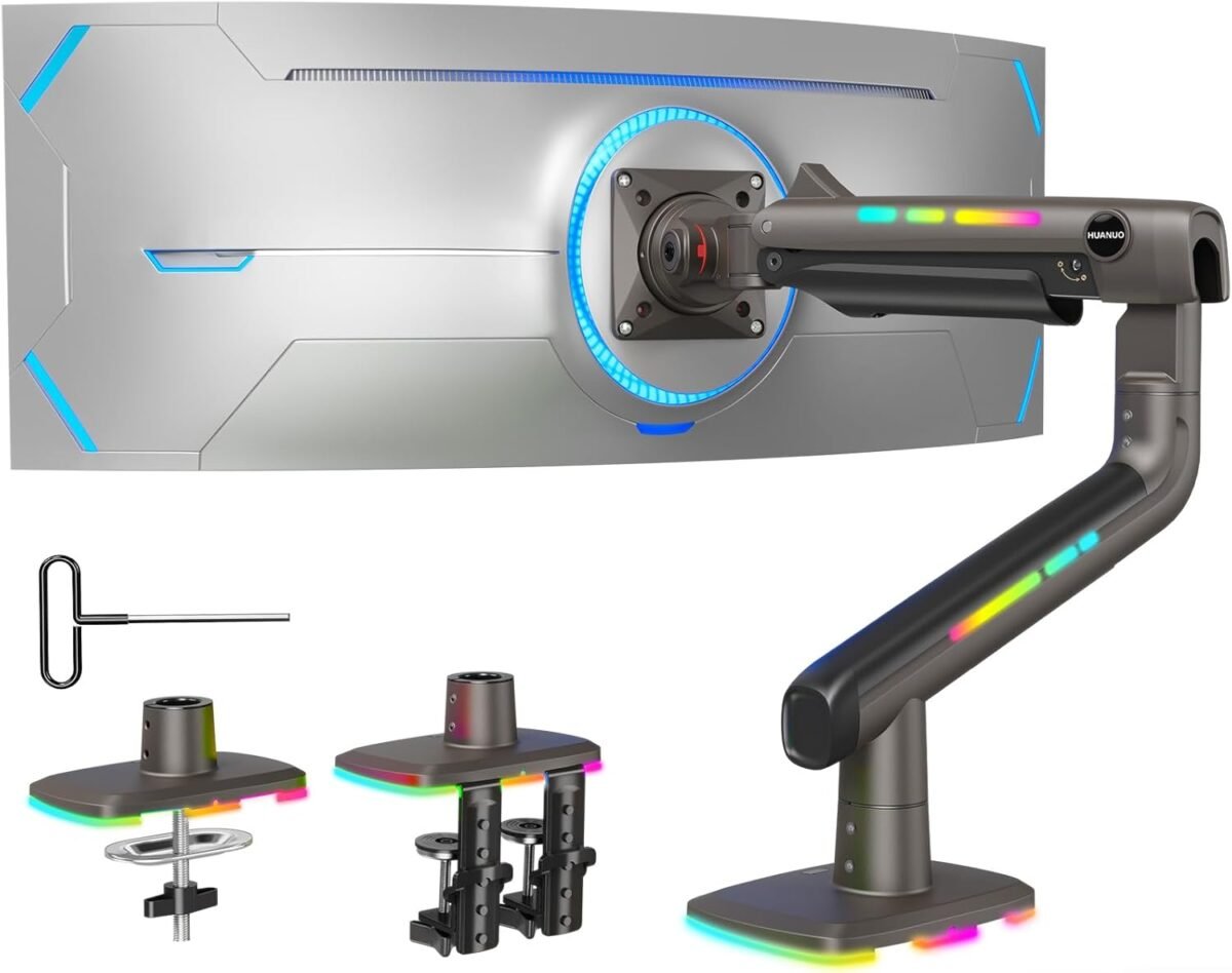 Huanuo rgb monitor arm for ultrawide screens up to 57″ heavy duty sin.jpg