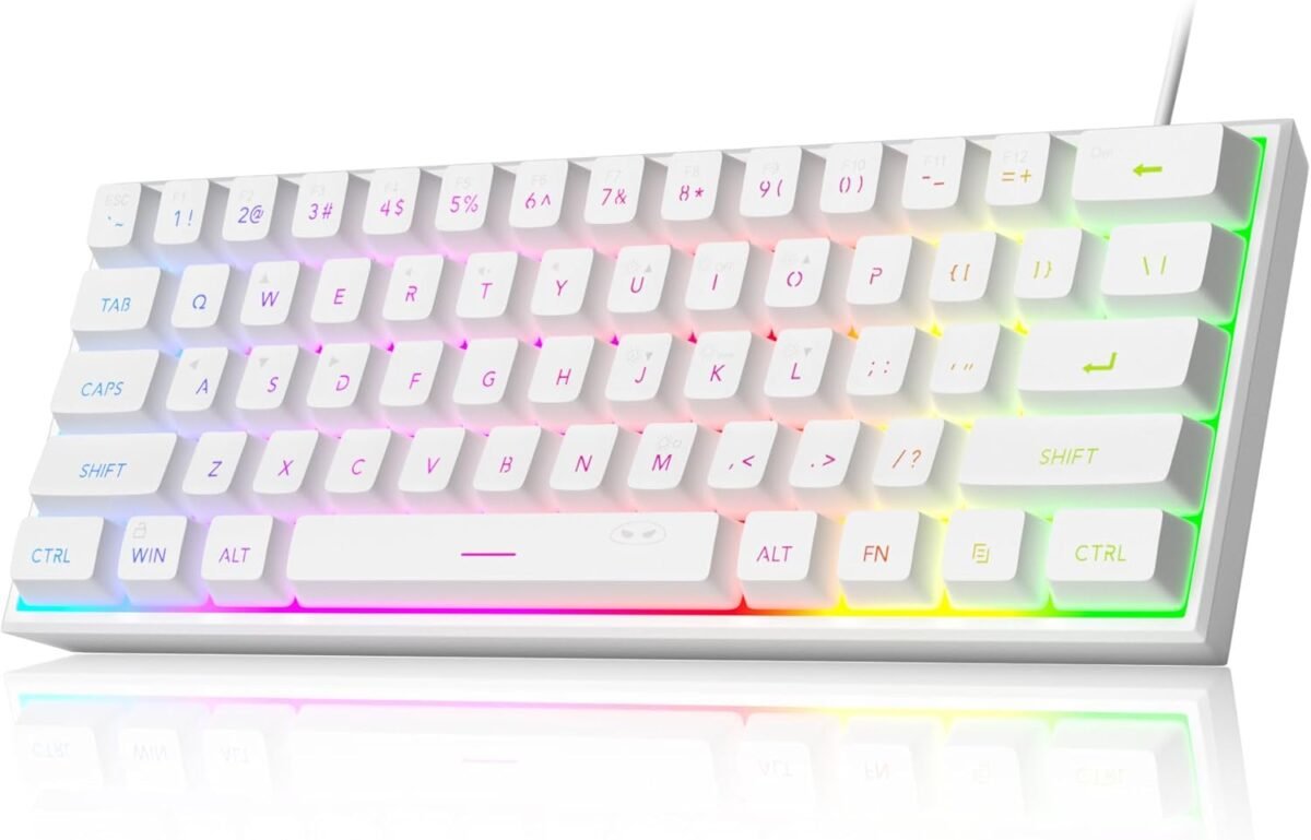 Magegee mini 60 gaming keyboard upgrade rgb backlit 61 key ultra com.jpg
