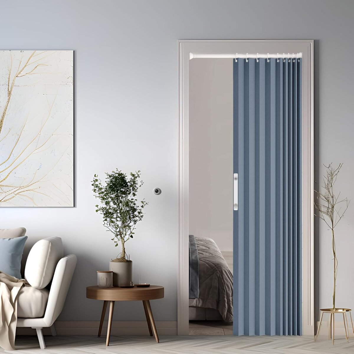 Magnetic blackout door curtain foldable room divider suitable for ba.jpg