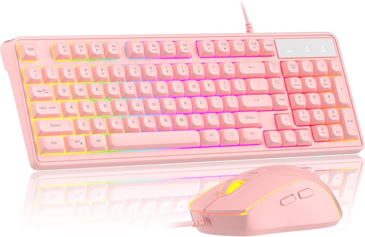 Pink creamy keyboard and mouse combomagegee gk980 wired rgb backlit k.jpg