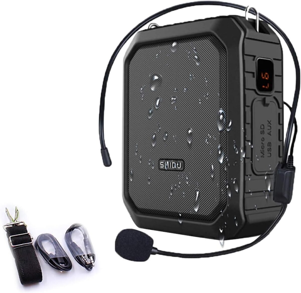 Portable voice amplifier shidu personal voice amplifier 18w with wire.jpg