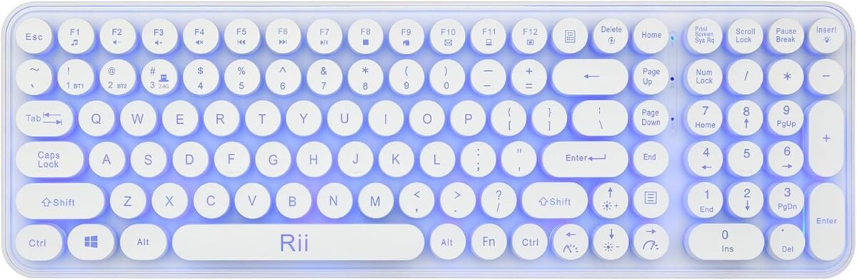 Rii wireless typewriter style gaming keyboard multi device connection.jpg