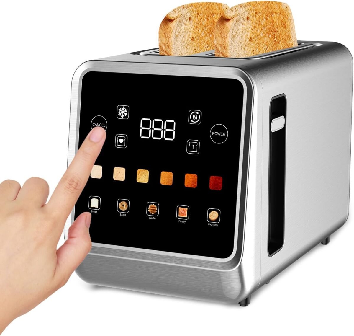 Toaster touch screen toaster 2 slice with lcd display stainless steel.jpg