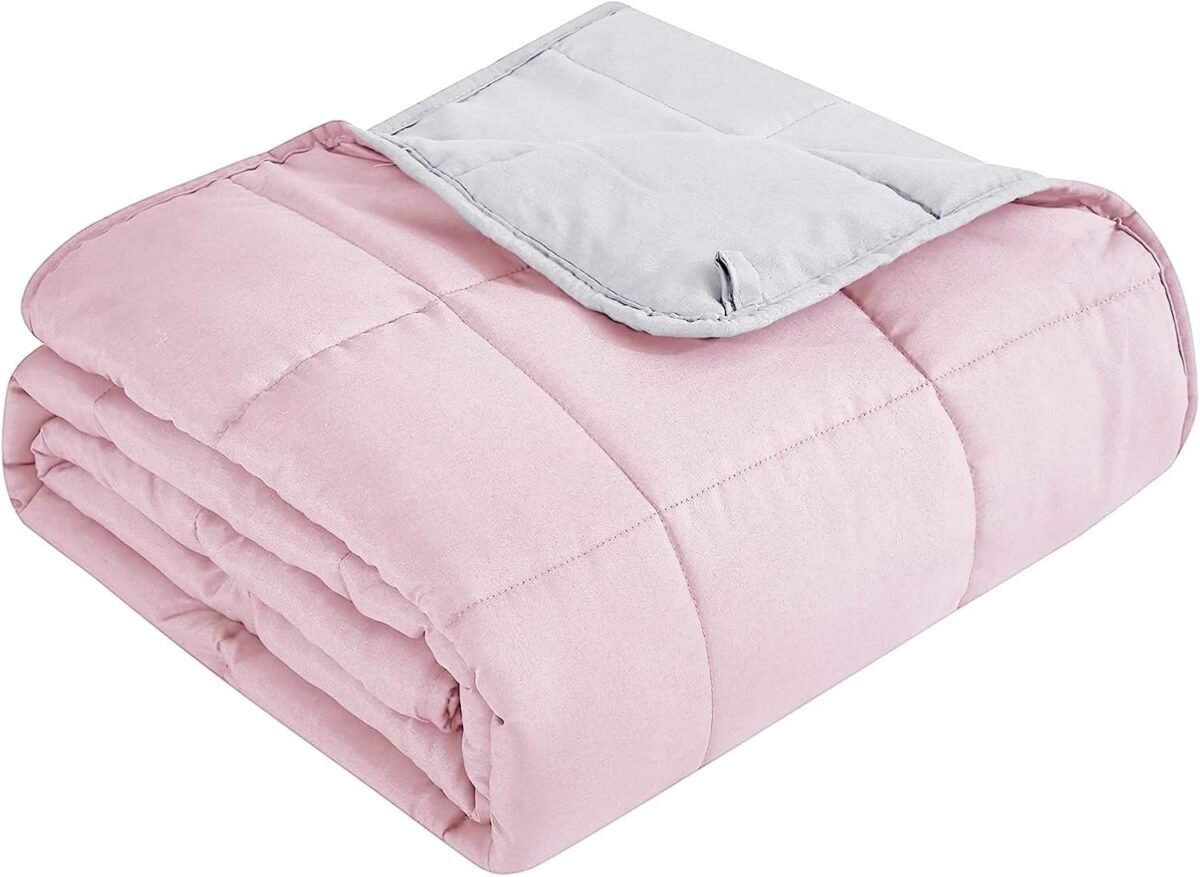 Topcee weighted blanket for adults 15lbs 48x72 minky dots heavy b.jpg