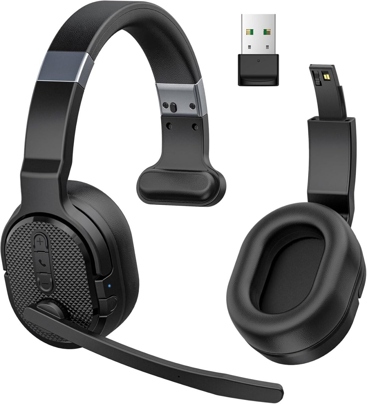 Trucker bluetooth headset with dongle wireless headsets with noise ca.jpg