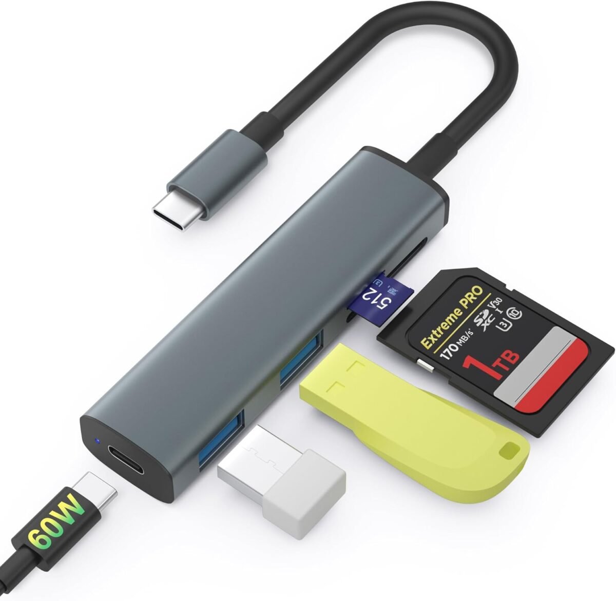 Usb c sd card reader memory card reader with 60w pd charger adapter s.jpg