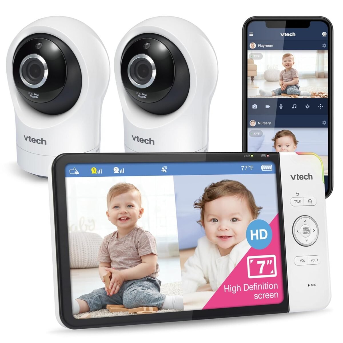 Vtech rm7764 2hd smart wifi 2 camera babymonitor 360° pantilt 10x z.jpg