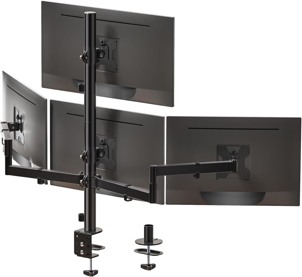 Wali quad monitor mount for 13 27 inch screens fully adjustable 4 mon.jpg
