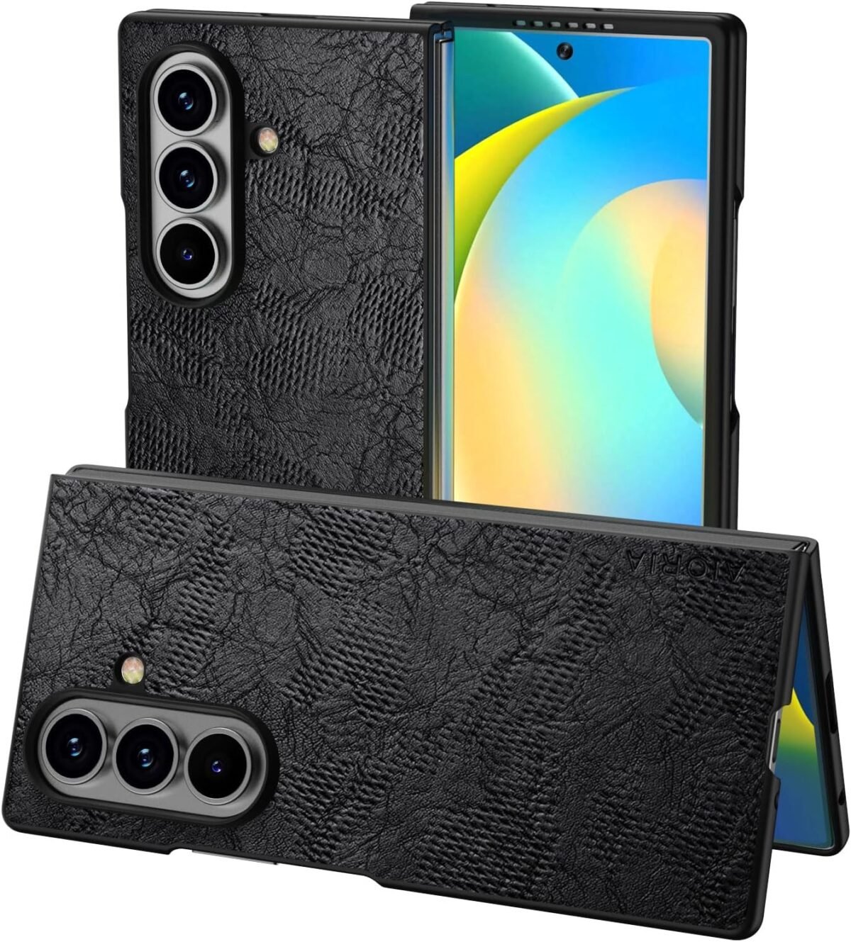 For samsung galaxy z fold 7 case business wind cortex pattern leather.jpg