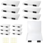 12 pcs clear a4 a5 file box document plastic storage box with 48 label.jpg