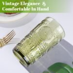 1757997812 joeyan green vintage drinking glassesembossed boho sunflower highball.jpg