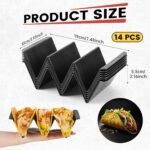 1758689969 14 pcs taco holder stands black large tray plates plastics holder for.jpg