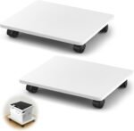 2 pcs office under desk printer stand with 4 caster wheels white movab.jpg