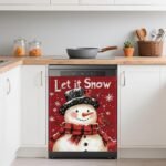 Christmas snowman dishwasher covers for the front magneticred cardina.jpg