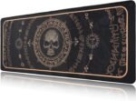 Gold cool skull horror mouse padgaming mouse pads goth desk accessori.jpg