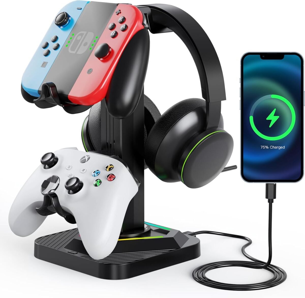Headphone stand for deskheadset stand controller holder with usb ch.jpg