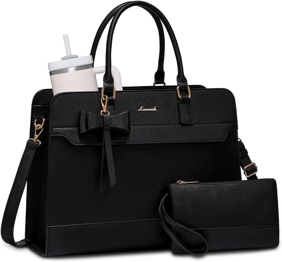 Lovevook laptop tote bag for womenleather work bag waterproof busine.jpg