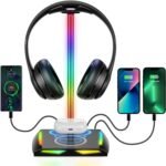 New bee rgb headphone stand with 2 usb c 1 usb charging ports desk.jpg