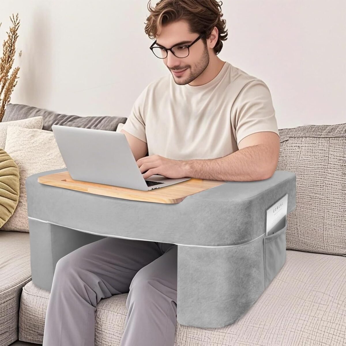 Nidoul reading pillow with portable laptop lap desk lap desk for lapt.jpg