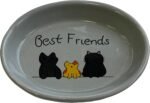 Spot best friends oval cat food dish ceramic plate with low edges s.jpg
