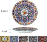1760419351 glowworm salad plates set of 6 8.5 inch ceramic dinner plates colorf.jpg