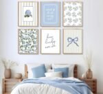 1760939104 6 pcs blue hydrangea bow canvas wall art how lucky are we poster print.jpg