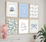 1760939106 6 pcs blue hydrangea bow canvas wall art how lucky are we poster print.jpg