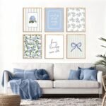 1760939107 6 pcs blue hydrangea bow canvas wall art how lucky are we poster print.jpg