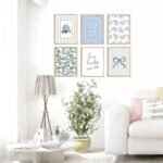 1760939108 6 pcs blue hydrangea bow canvas wall art how lucky are we poster print.jpg