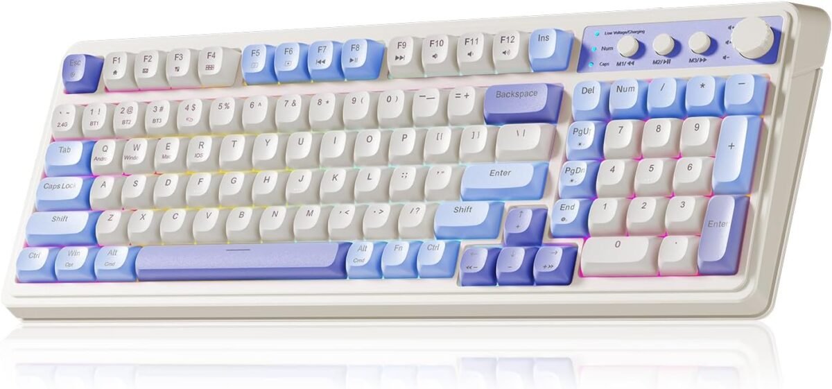 Aula 99 key keyboard tri mode bluetooth2.4ghzusb c cute creamy gami.jpg