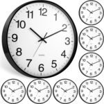 Inbagi 8 pcs wall clock large silent battery operated wall clocks mode.jpg